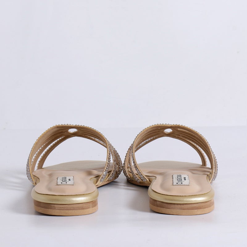 Crystalicious Warm Handcrafted by Artisans Rhinestone Women Flats Luxurious Comfort For All-Day Wear - Image 5