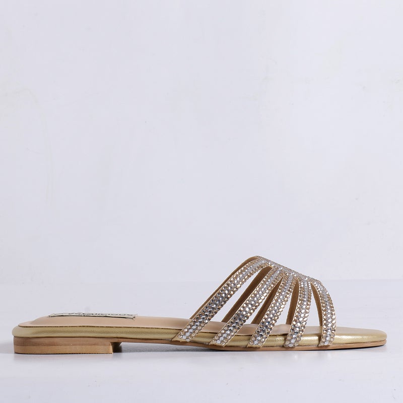 Crystalicious Warm Handcrafted by Artisans Rhinestone Women Flats Luxurious Comfort For All-Day Wear - Image 4