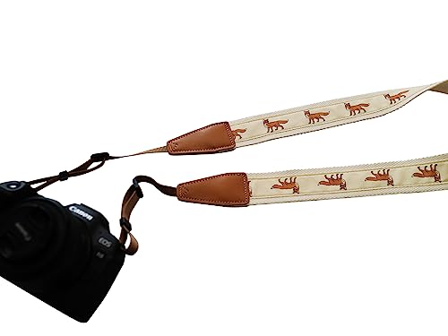UNIKSTRAP Original Design, Personalized Adjustable Cute Cotton FOX Camera Strap, Fit for Canon Nikon Sony Olympus Interchangeable Lens Digital Camera/DSLR etc. - Image 2