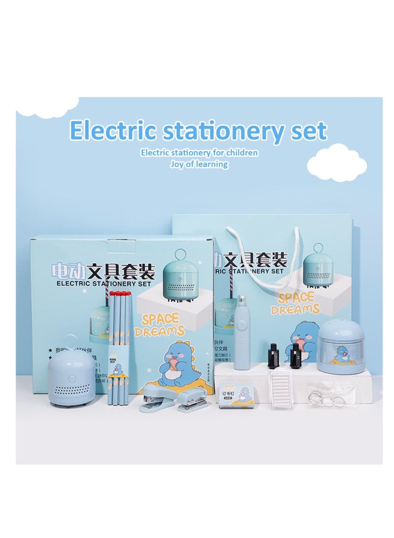 Electric Stationery, Automatic Stationery Set, Pencil Sharpener Vacuum Cleaner, Electronic Stationery Kids, Electric Desktop Stationery, Stationery Set Boys, Electric Pencil Sharpener Set - Image 3