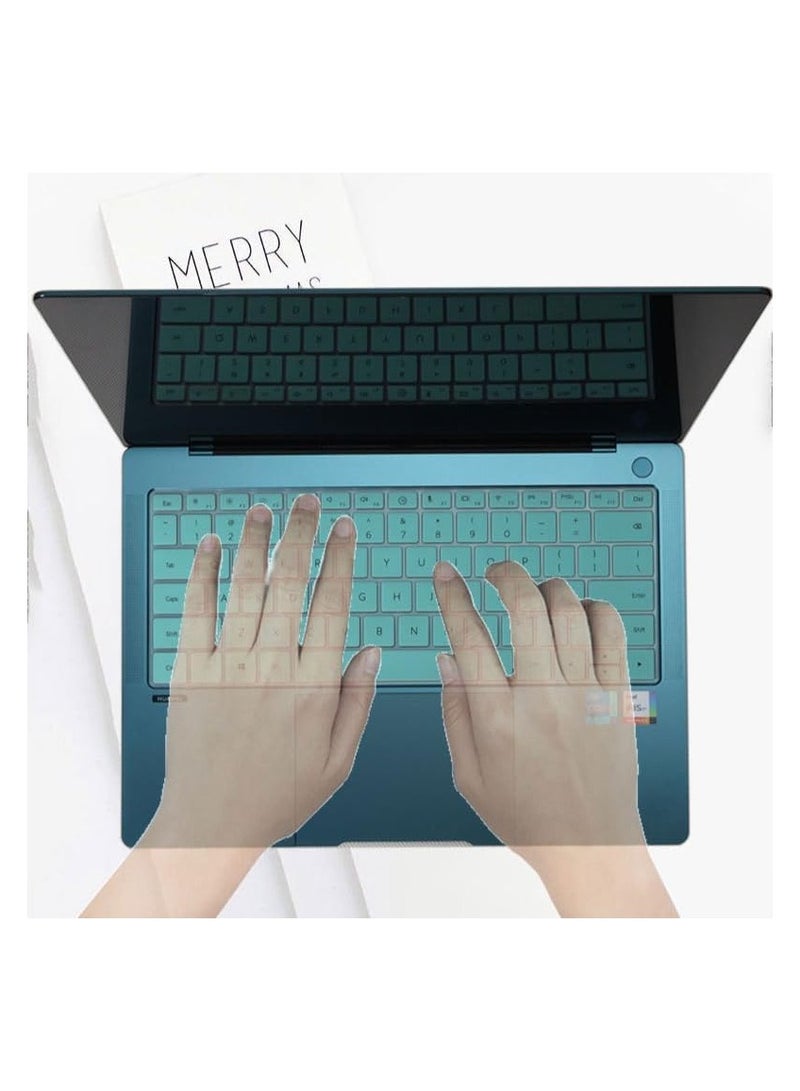 عام حماية لوحة المفاتيح المكونة من 4 قطع متوافقة مع Huawei MateBook X Pro 2024 14.2 بوصة، غطاء سيليكون TPU لوحة مفاتيح الكمبيوتر المحمول. - Image 3