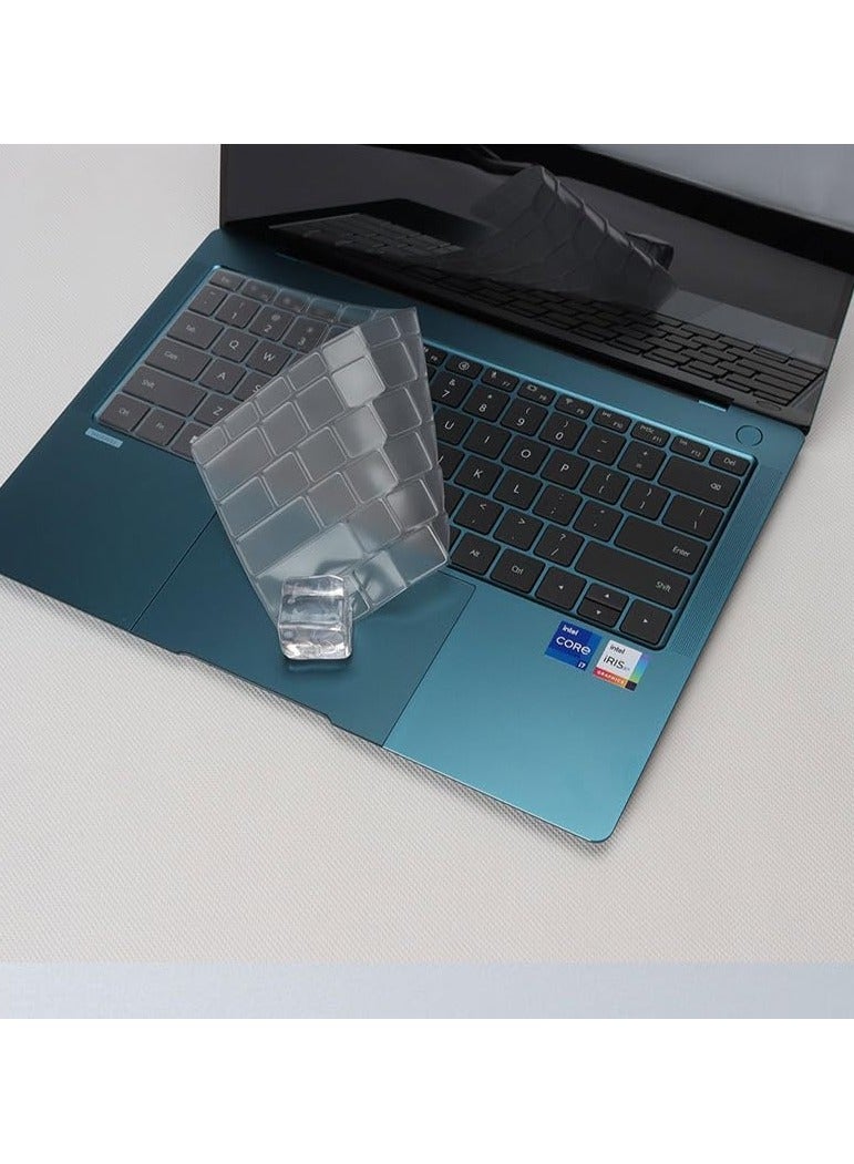 عام حماية لوحة المفاتيح المكونة من 4 قطع متوافقة مع Huawei MateBook X Pro 2024 14.2 بوصة، غطاء سيليكون TPU لوحة مفاتيح الكمبيوتر المحمول. - Image 4
