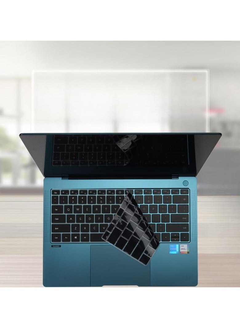 عام حماية لوحة المفاتيح المكونة من 4 قطع متوافقة مع Huawei MateBook X Pro 2024 14.2 بوصة، غطاء سيليكون TPU لوحة مفاتيح الكمبيوتر المحمول. - Image 5