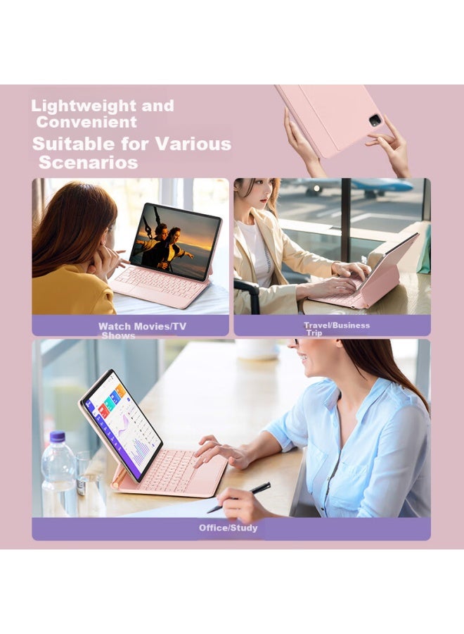 B.O.W Hengshi Hb354 New Ipad Bluetooth Keyboard Air 7/5/6 Protective Case For 20/22 Pro Integrated Touch Magnetic Attraction 10.9 Inch/11 Inch Universal Black - Image 3