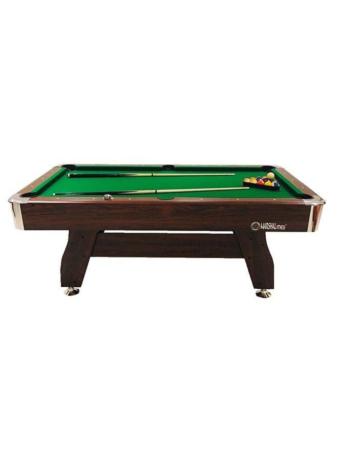 Marshal Fitness - Billiard Pool Table Green With Ball Collection System 8Ft - Image 1