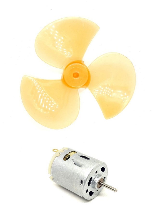 Invento - INVENTO 1Pcs 6V - 12V DC Toy Hobby DC Motor 27x33mm + 6 inch 3 Blade Fan Propeller Prop fit for 2.3mm Shaft DC Motor Hobby DIY Science Projects - Image 1
