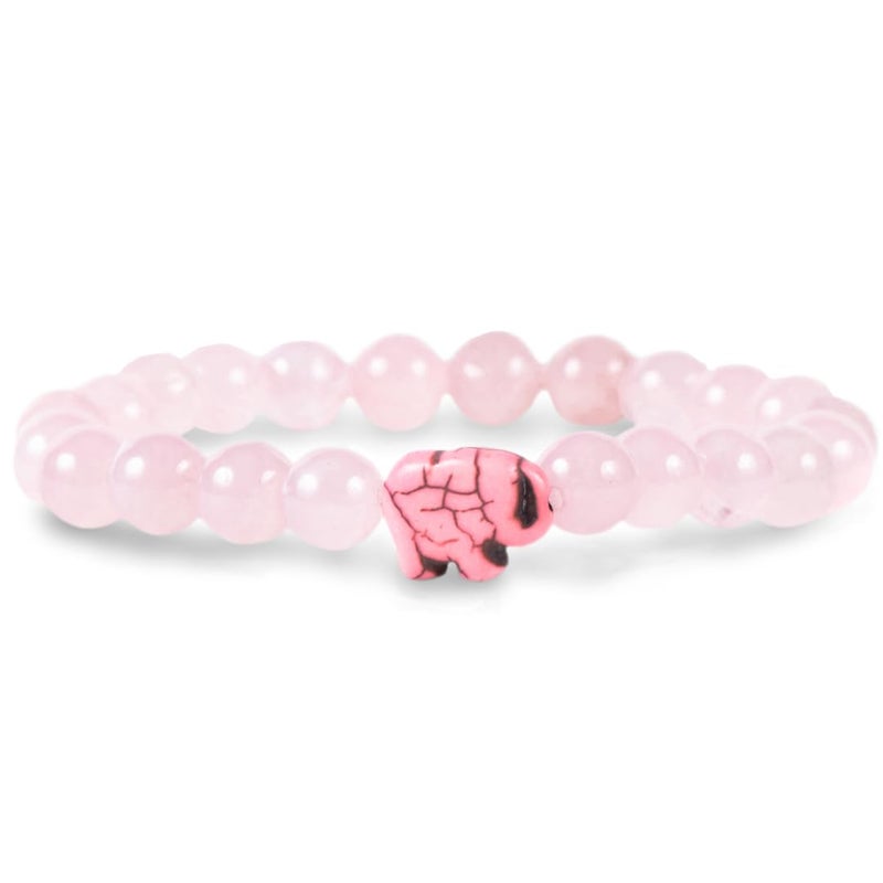 Fahlo Elephant Tracking Bracelet â€“ Track a Real Elephantâ€™s Journey â€“ Supports Save the Elephants â€“ Elastic, One Size Fits Most â€“ on Interactive Mobile App Map â€“ Unisex Conservation Gift (Kenya Orchid Pink) - Image 1
