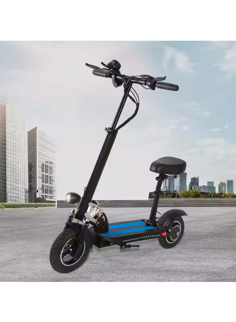 وينر سكاي سكوتر كهربائي قابل للطي، محرك 1000 واط، بطارية 48 فولت، سرعة 40 كم/ساعة، مدى 50 كم، أزرق - Image 3