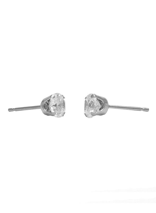 ستوديكس حلق الأذن 5 ملم مكعب زركونيا من الفولاذ المقاوم للصدأ لا يسبب الحاسية - Image 4