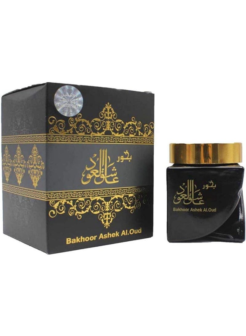 Al Maas Bkhoor Ashek Al Oud Black 30grams - Image 1