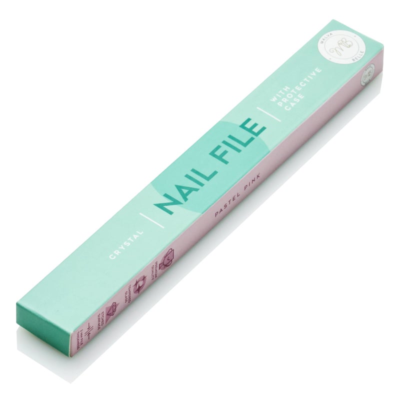 Malva Belle Best Crystal Glass Nail File for Women - File & Travel Case Set - Heavy Duty for Natural Nails, Gel - Professional Nail Shaper â€“ Nail Care Essentials - Pastel Pink 2mm - Image 5