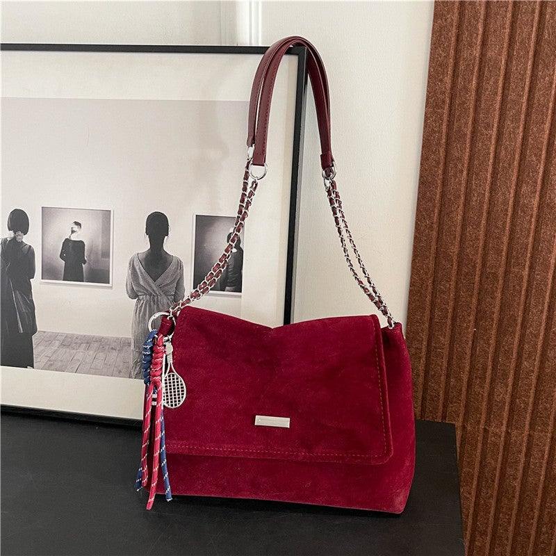 Vintage Leopard Print Commuter Tote Bag Women'S Large Capacity Fashionable Chain Shoulder Underarm Bag - Image 3