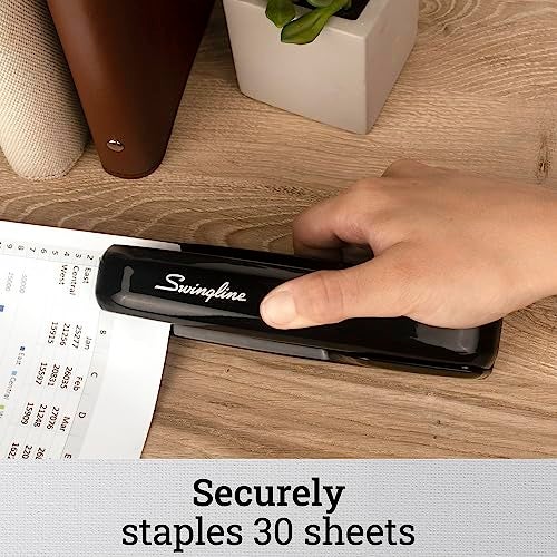Swingline Stapler, 30 Sheet Capacity, 747 Business Stapler, Jam Free, Anti-Microbial, Metal, Black (74741) - Image 2