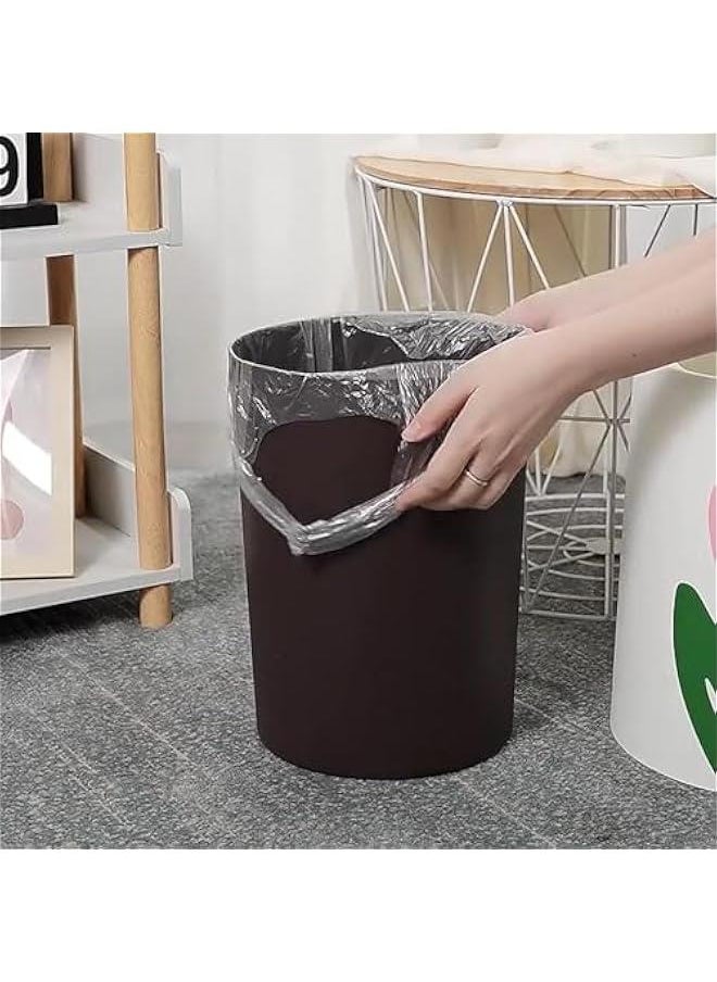 HOOKOR Large Open Top Trash Bin, Modern Style Tulips Wastebasket, White Garbage Can with Removable Plastic Bin, Decorative Trash Can for Bedroom, Bathroom, Office (Orbicular)  - Image 2