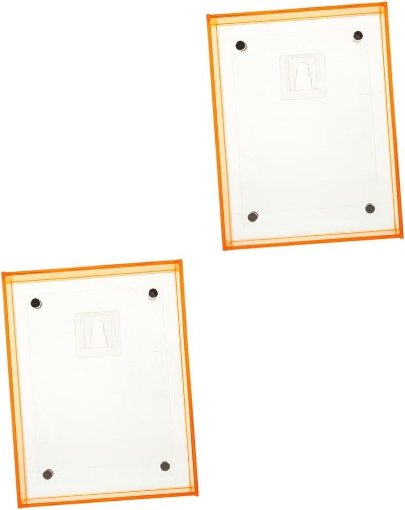 klarako 2pcs Transparent Panel Holder Display Household Hanging Mount Poster Floating Double Award Photos Freestanding Picture Clear Bedroom Frame Home Acrylic Artwork Family Multi-use - Image 1