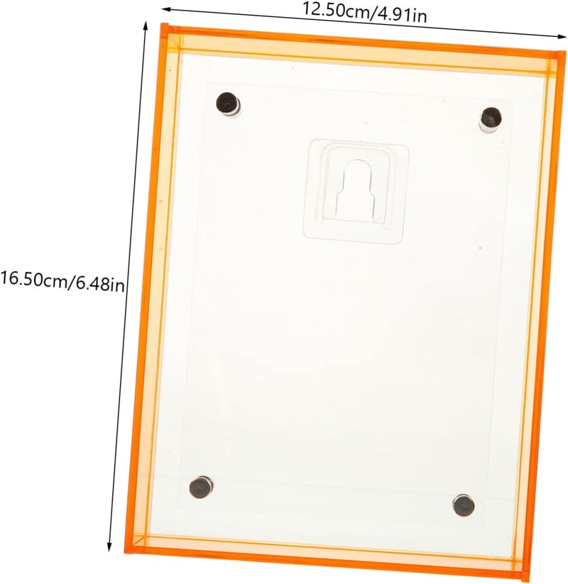 klarako 2pcs Transparent Panel Holder Display Household Hanging Mount Poster Floating Double Award Photos Freestanding Picture Clear Bedroom Frame Home Acrylic Artwork Family Multi-use - Image 2