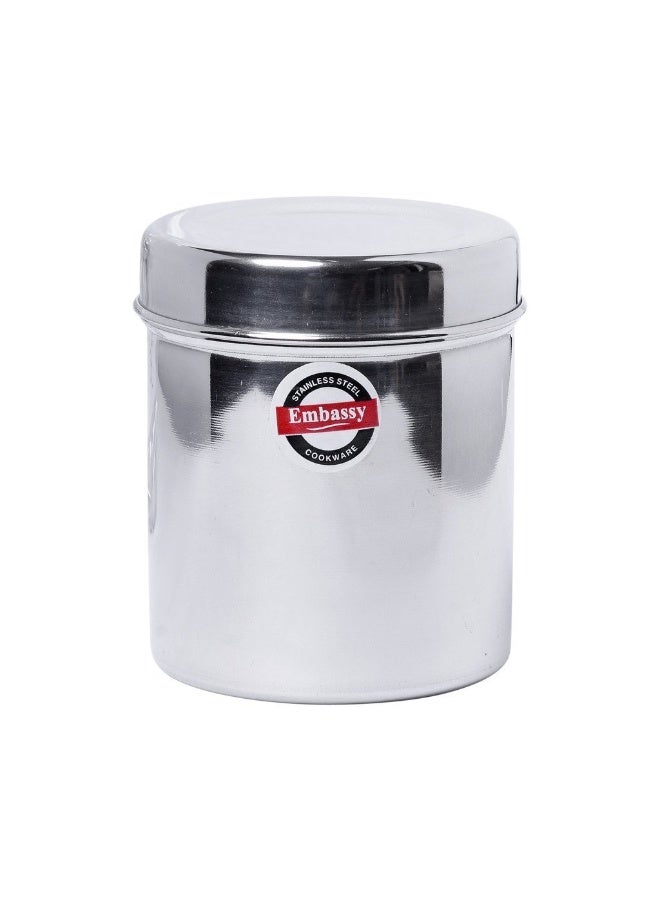 EMBASSY Stainless Steel Deep Dabba/Canister - Set of 3 (300/450/750 ml; Sizes 7-9, Small) - Image 3