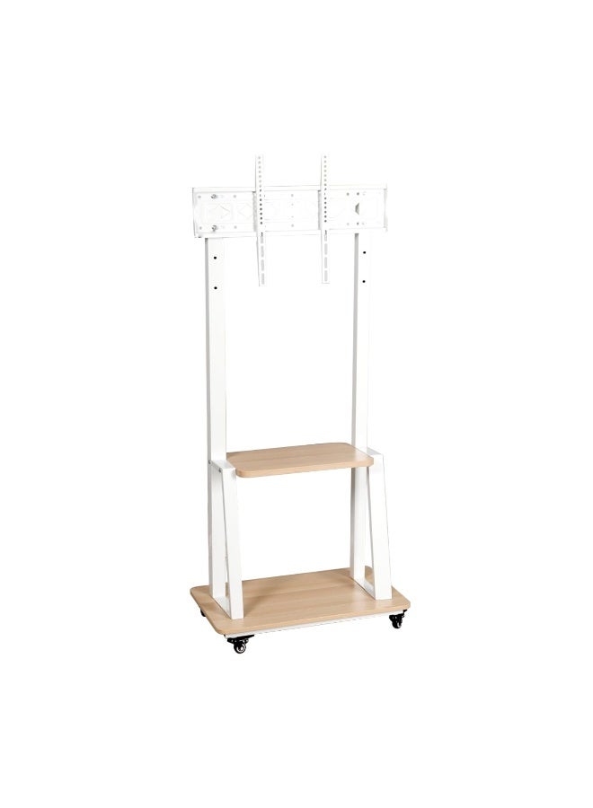 BEETEC Mobile TV Stand with Wheels, Height Adjustable, VESA 600x400mm, Fits 32"-80" TVs, Heavy-Duty Floor Stand with Shelf for Home, Office & Conference Rooms | TF-FS1717W - Image 5