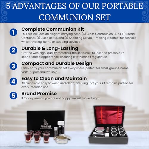 Steadfast Selections Portable Communion Set for Travel, Home, and Wedding - Communion Kits for Home Visits - Image 2