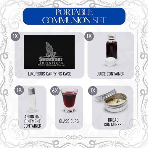 Steadfast Selections Portable Communion Set for Travel, Home, and Wedding - Communion Kits for Home Visits - Image 4