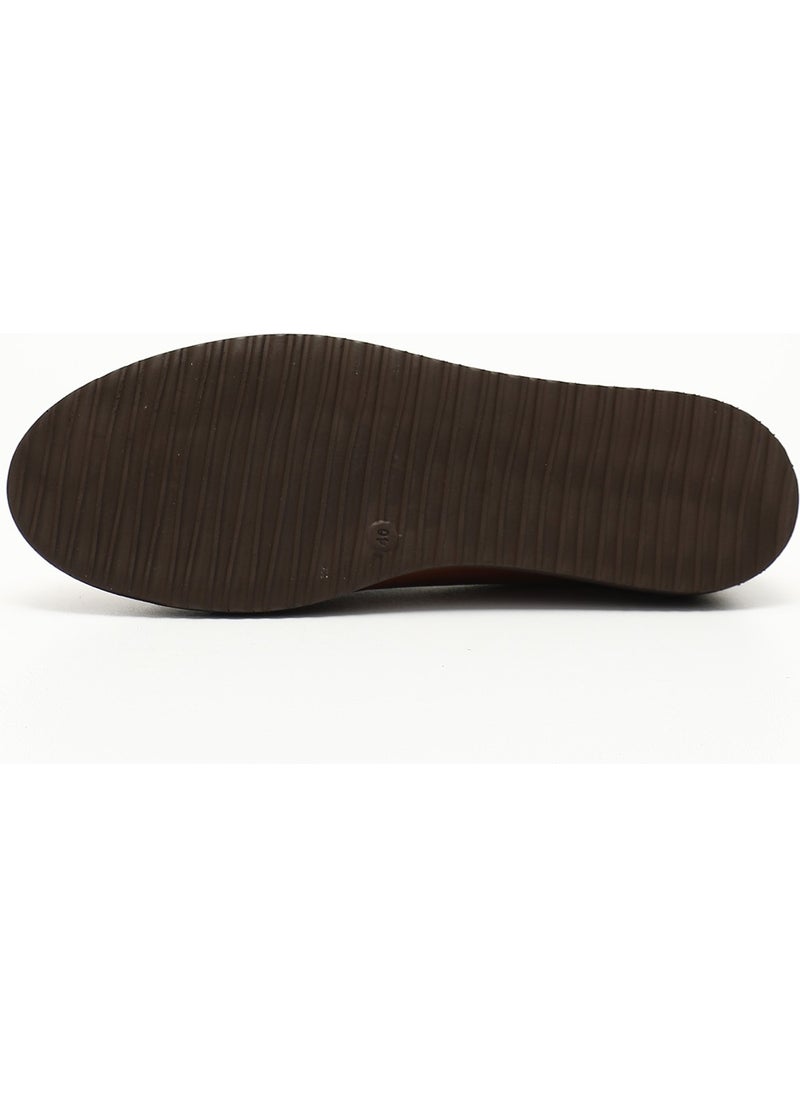 Gönderi(r) Gön Genuine Leather Round Toe Wedge Sole Tassel Women's Casual Shoes 24142  - Image 4