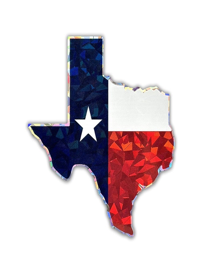 Elektroplate Shape of Texas State Flag Automotive Reflective Decal (3.25” x 3.25”) | Premium All-Weather Sticker for Car, Water Bottle, Laptop, Phone & More | Made in the USA - Image 1