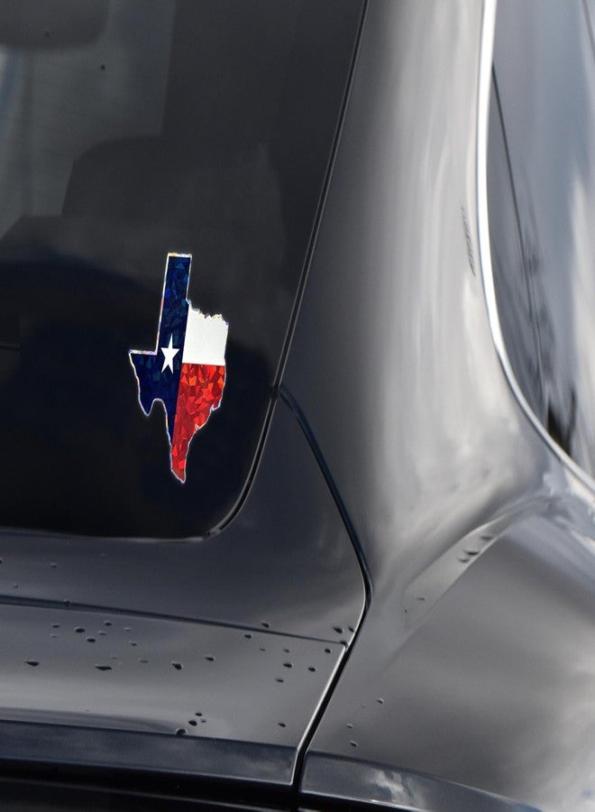 Elektroplate Shape of Texas State Flag Automotive Reflective Decal (3.25” x 3.25”) | Premium All-Weather Sticker for Car, Water Bottle, Laptop, Phone & More | Made in the USA - Image 2