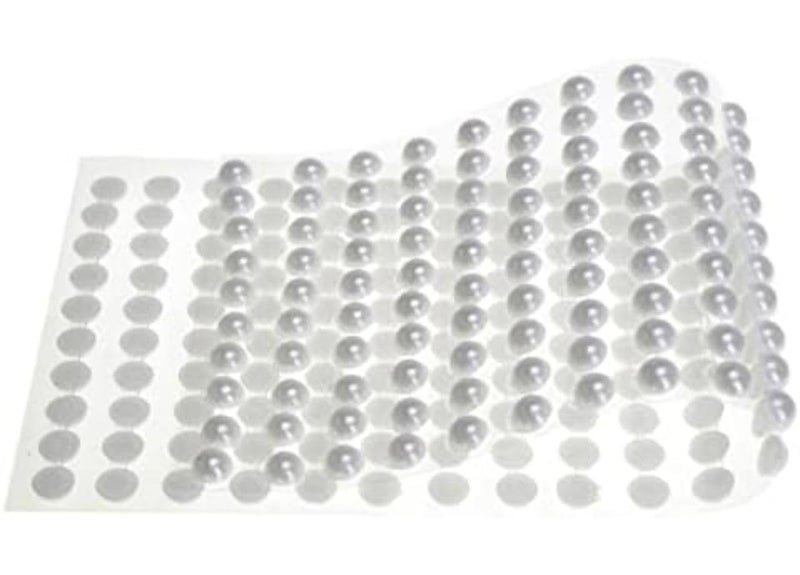 KRAFTMASTERS® Diameter Crystal Stone Finish Pearl Bead Sticker Sheet (White) - Set of 3 Sheets, self Adhesive - Image 3