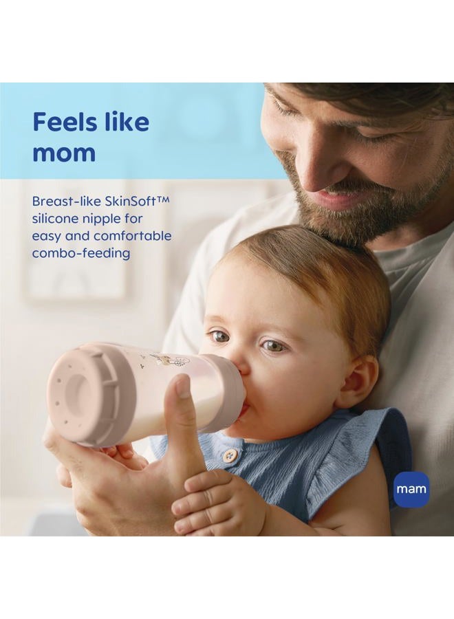 MAM Bottle Fast Flow Level 3 (Set of 2), for 4+ Months, SkinSoft Silicone for Baby Bottles, Fits All MAM Bottles - Image 5