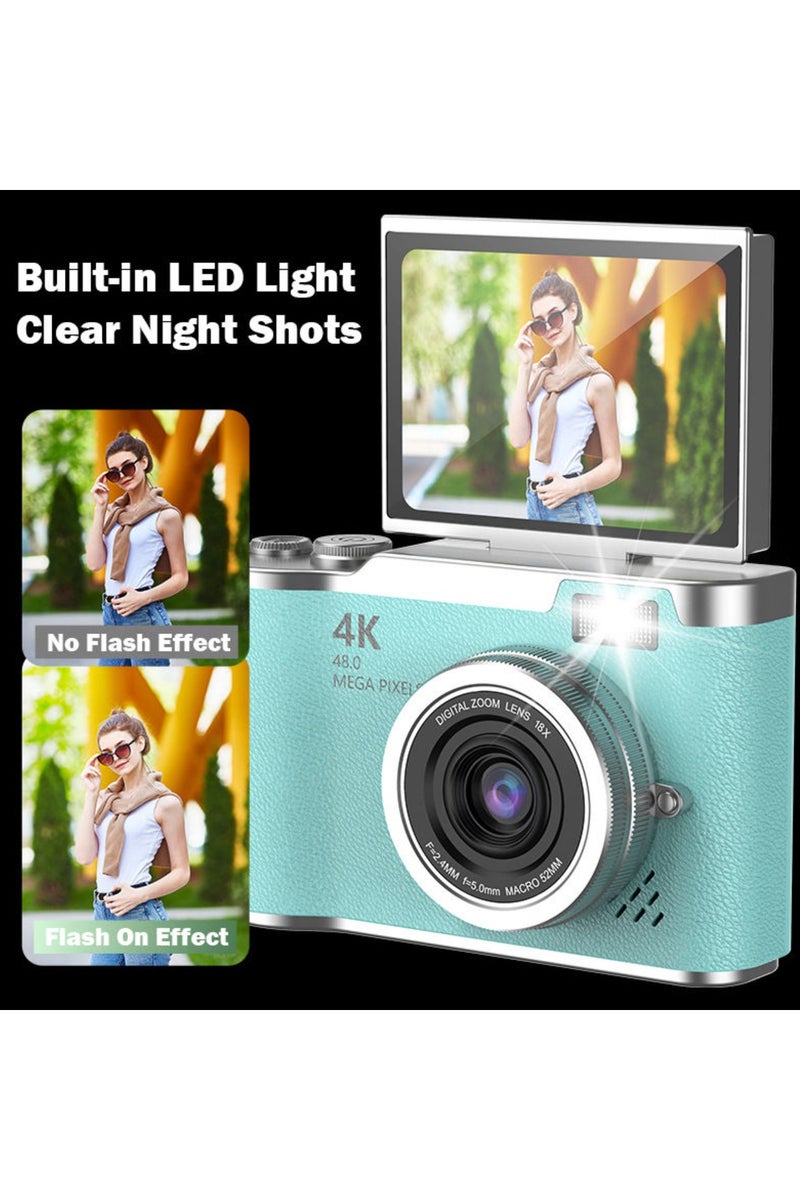 Tradeo Kids Digital Camera 16x Zoom Anti Shake 2.4" 180° Flip Screen Compact Cameras for Photography Toys for Ages 8-13 - Image 4