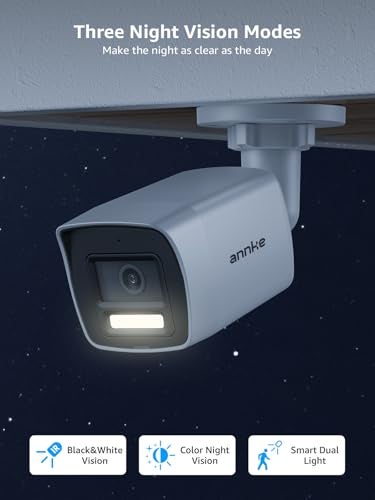 ANNKE Security 4K 8MP PoE Camera, Surveillance Outdoor AI IP Cam with Mic/Audio, AI Human/Vehicle Detection, Smart Dual Light, IP67, H.265+, Up to 512GB Storage, 4mm Lens, Color Night Vision - Image 4