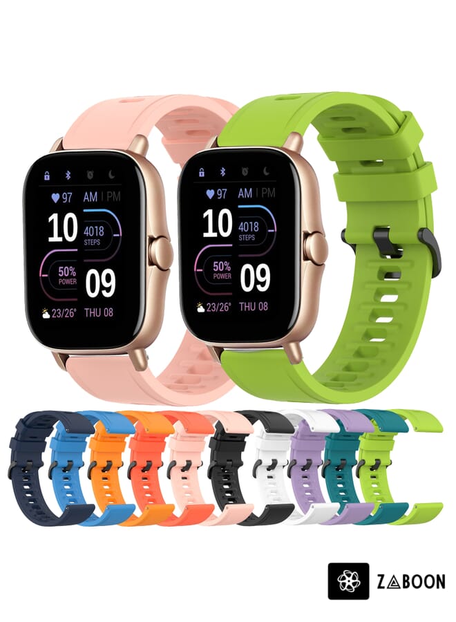 Zaboon Amazfit GTS 2E 20mm Solid Color Soft Silicone Watch Band - Image 3