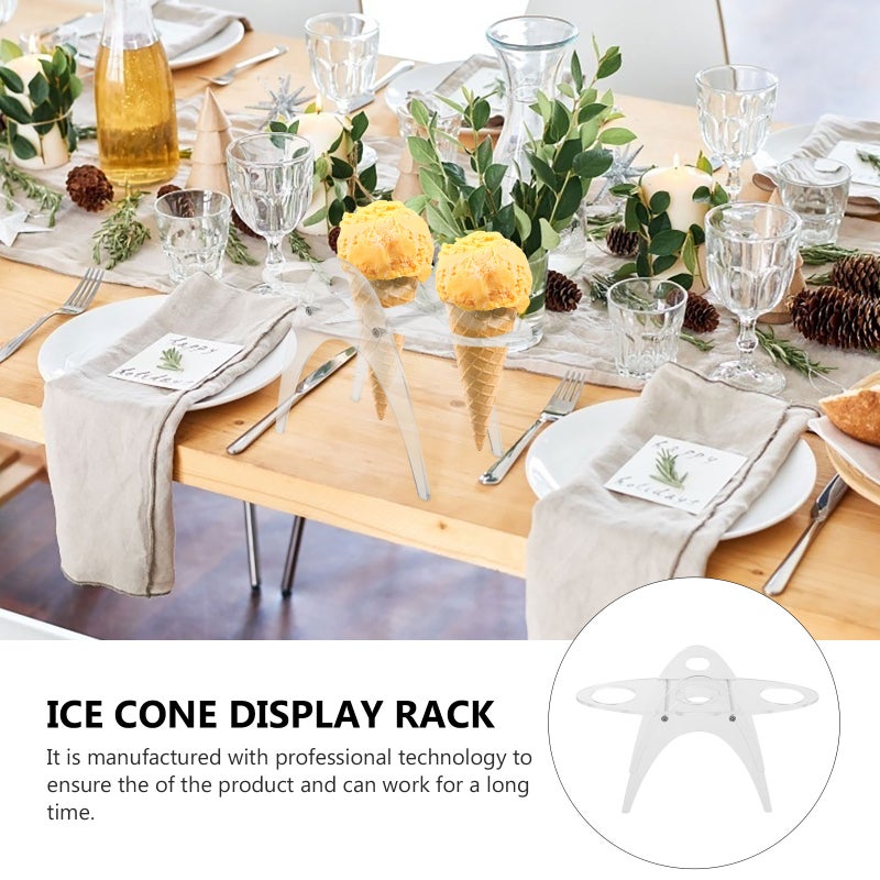 Ice Cream Display Rack Sushi Roll Rack Transparent Ice-cream Cone Stand - Image 5