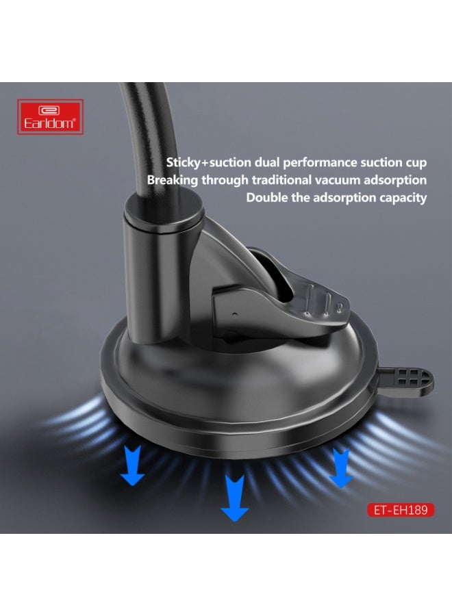 Earldom ET-EH189 Magnetic car holder with mount on the windshield and grille  Black - Image 2
