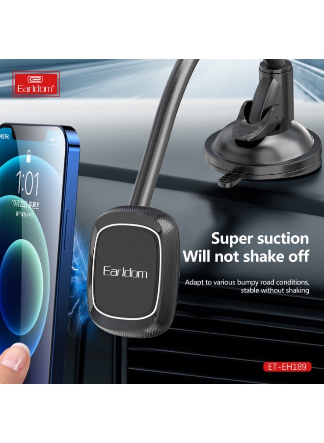 Earldom ET-EH189 Magnetic car holder with mount on the windshield and grille  Black - Image 4