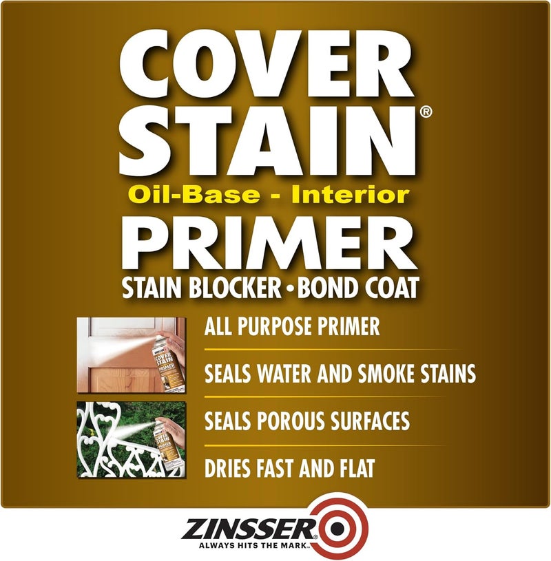 Zinsser برايمر ومثبت زينسر كوفر ستين قائم على الزيت - علبة رش 13 أونصة - Image 2