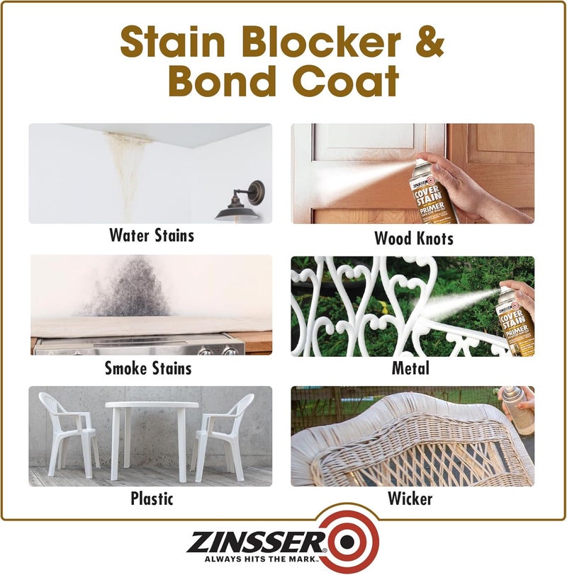 Zinsser برايمر ومثبت زينسر كوفر ستين قائم على الزيت - علبة رش 13 أونصة - Image 4