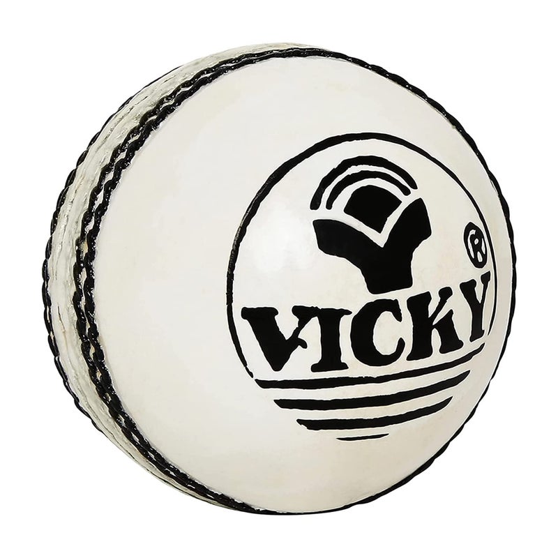 VICKY Jet Red Cricket Ball Constructed with Alumtanned Large Thick Leather Suits Every Balling Style Ideal for Professional Use - Image 2