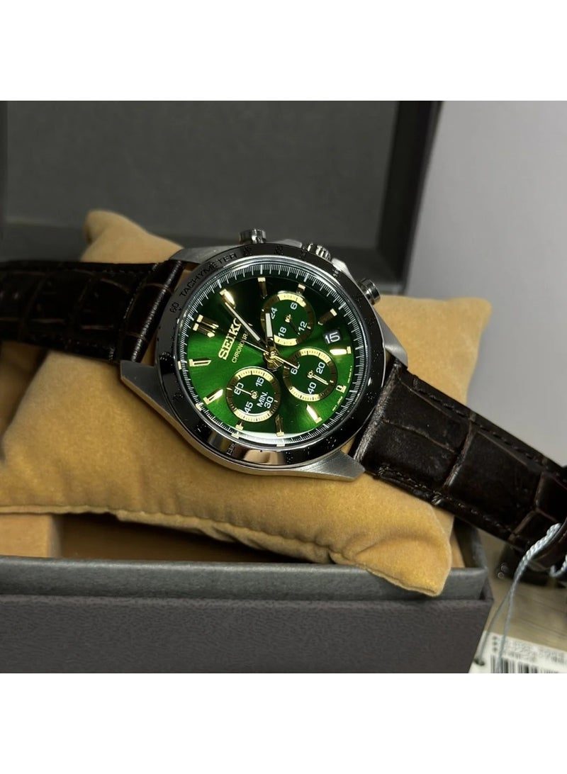 Seiko Spirit Chronograph SBTR017 'JDM'  Automatic Green Strap Men's - Image 3