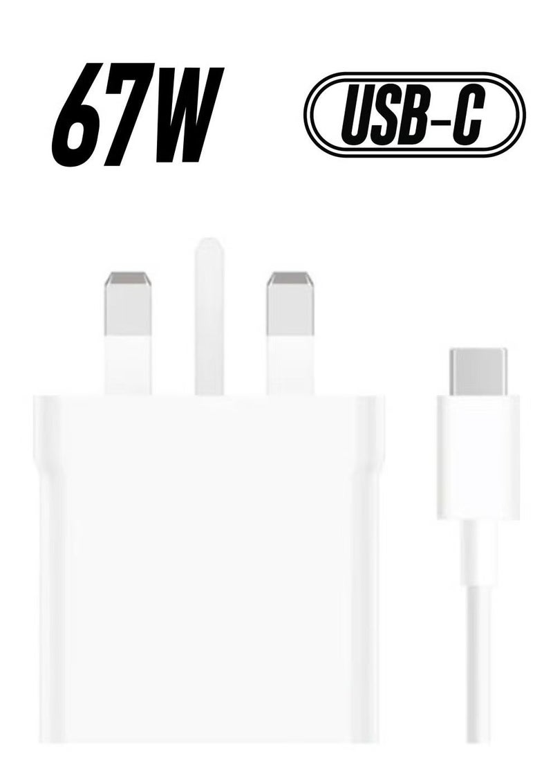JAJEEK 67W Charging Combo Type-A UK White – High-Speed USB Charger for Smartphones, Tablets & Laptops – 67W Power, Safe Charging, Universal Compatibility, Compact UK Plug Design, Quick Charging Adapter for Home & Travel - Image 2
