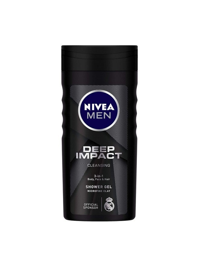 Nivea Men Body Wash Deep Impact Shower Gel For Body Face & Hair 250 Ml Each (Pack Of 3) - Image 2