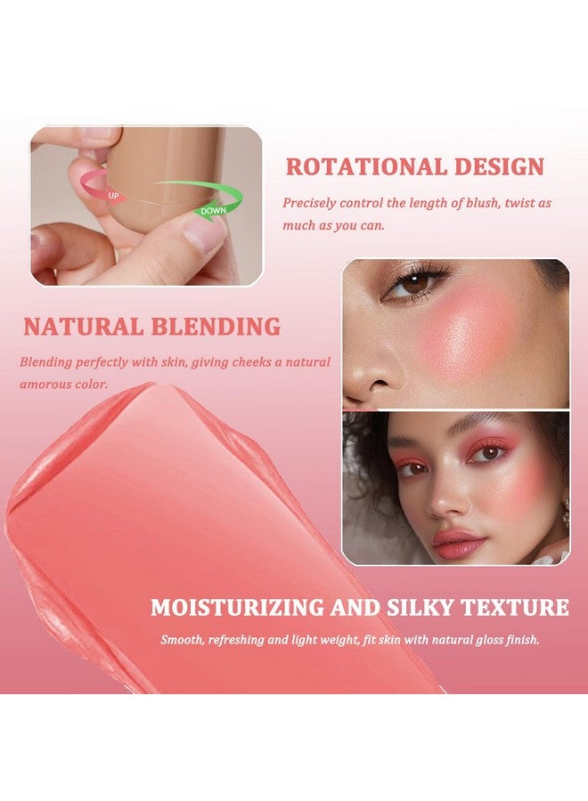 SHEEYOON Cream Blush stick, Natural-Looking Matte Finish Makeup Blush stick, Hydrating Long Lasting Lightweight Blendable Blush for cheeks (#5 Soft Mauve, 1 PC) - Image 4