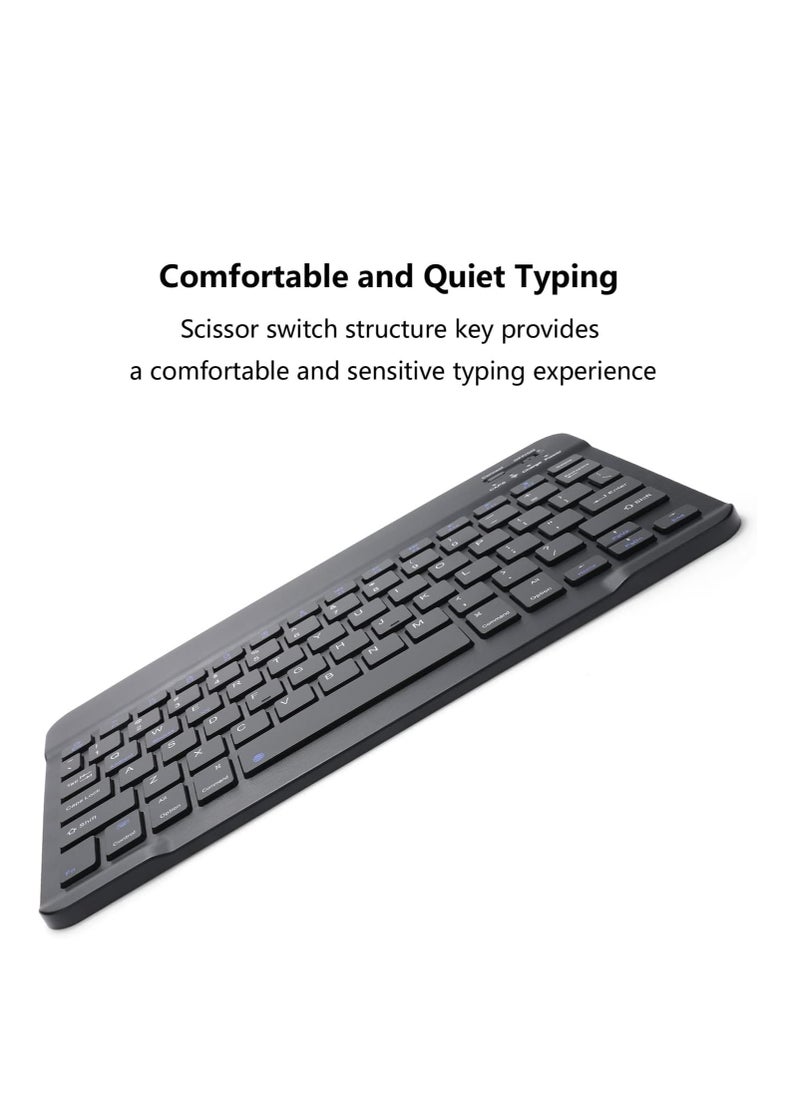 AirTab - Rechargeable Wireless Bluetooth Keyboard and Mouse Combo Ultra-Slim Portable Compact Wireless Mouse Keyboard Set for Android Windows Tablet IOS , Projector , Smart Tv - Image 1
