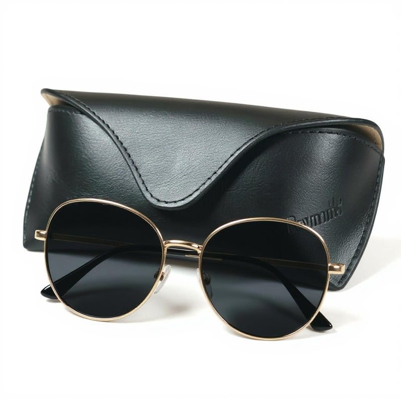 Revmark Genuine Leather Sunglass Case, Vintage Style - Image 2