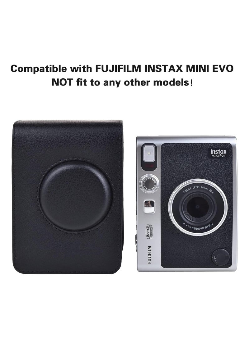 Case for Instax Mini EVO - Stylish PU Leather Camera Bag with Adjustable Strap - Durable  Classic Design for Fujifilm Enthusiasts - Image 2
