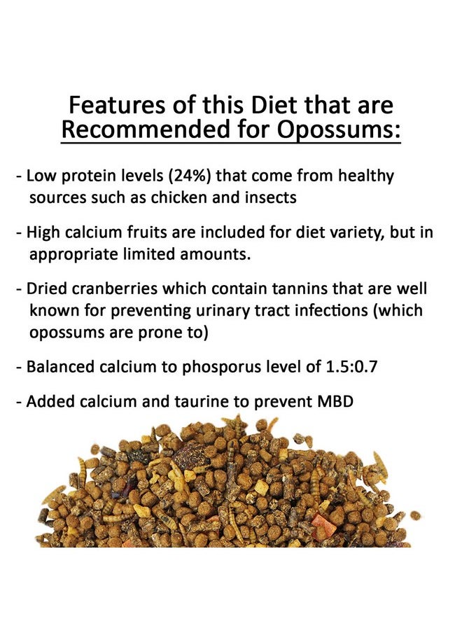 EXOTIC NUTRITION Opossum Complete 4 LB | Nutritional Healthy Pellet Diet | Food for Short-Tailed & Virginia Opossums  - Image 2