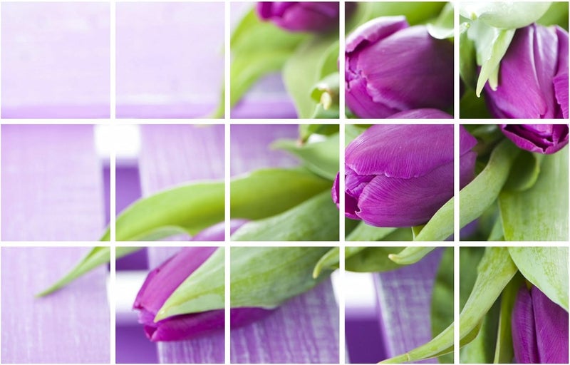 ARS  Beautiful Tulip Flower Wall Stickers for Kitchen, Wall Sticker for Living Room/Bedroom/Office and All Decorative Stickers, Size-30x30 Pack Of 15 - Image 3
