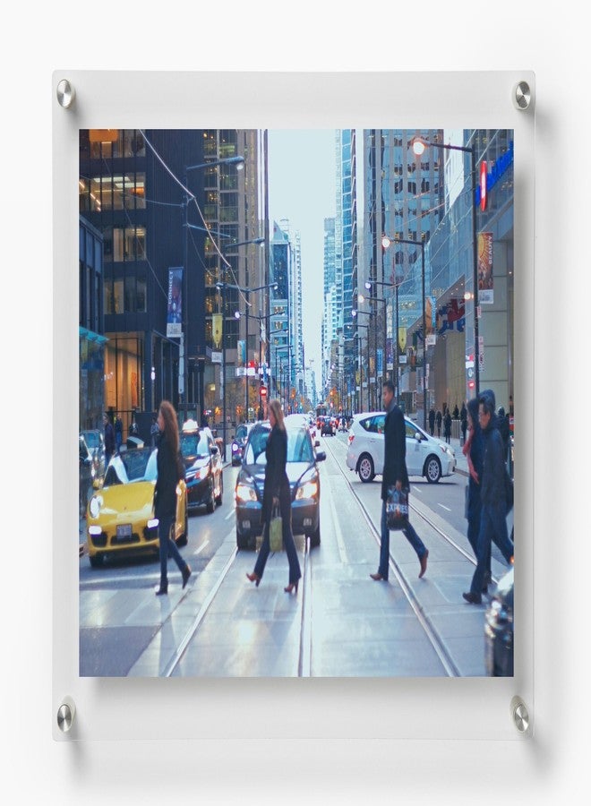 Rasper Acrylic Sandwich Frame Acrylic Sandwich Sheet Board for Ads Poster Display Wall Mounted Sign Board Signage Wall Mounted Poster Frame (Big Size 18x24 Inches) with 4 Studs for Wall Fixture - Image 2
