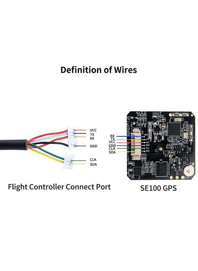 M8N Gps Se100 Module High Positional Accuracy Works With Glonass/Beidou For Apm Pixhawk Flight Controller Diy Fpv Drone Quad And More