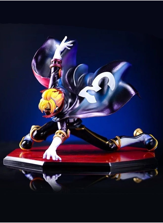 One Piece One Piece Invisible Black Sanji Action Figure Decorative Resin Sculpture Home Decor Statue, Art Figurine Home Ornament Decoration for Office, Living Room, Bedroom, Book Shelf, TV Cabinet, Desktop  - Image 1
